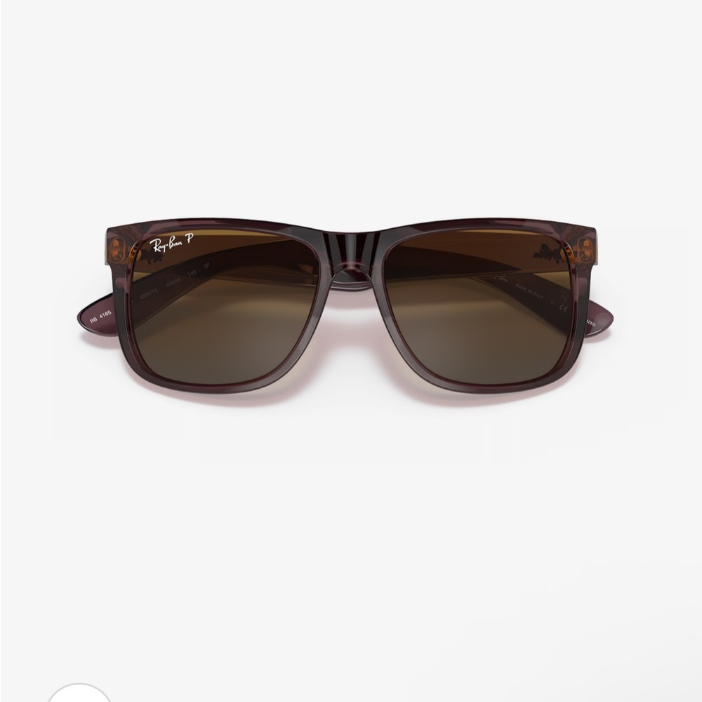 Ray Ban Justin Classic Polarized Sunglasses UNISEX RB4165 Matte Brown NWT - Picture 3 of 9